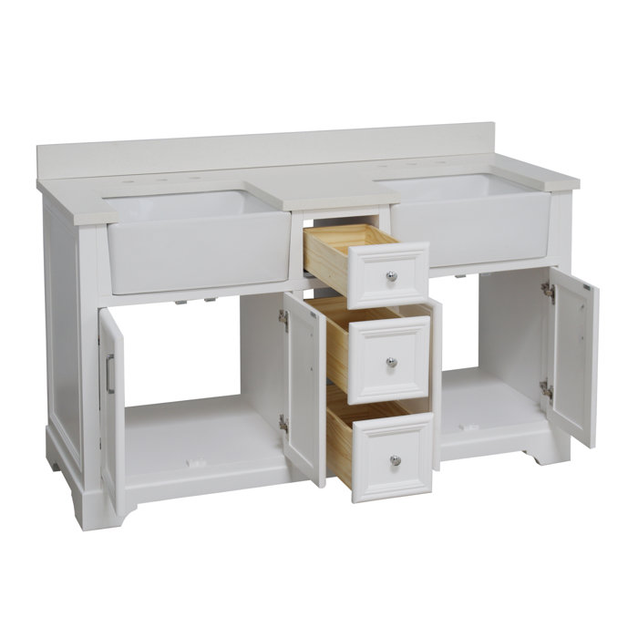 Sand & Stable Emiliano 60'' Double Bathroom Vanity with Top & Reviews Wayfair